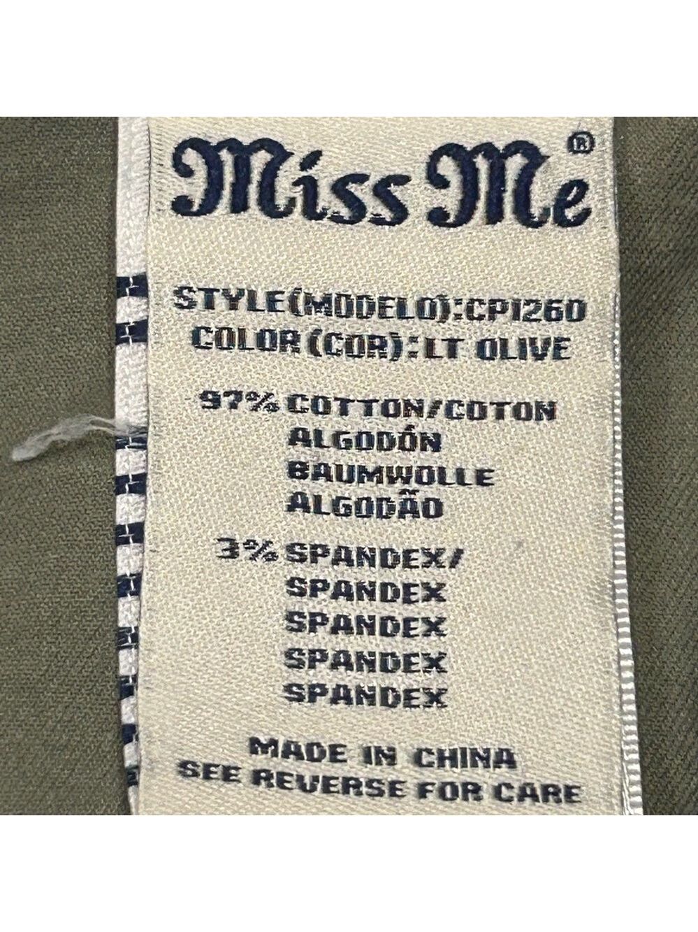 Miss Me Sage Green Cargo Pants, Size 29 - Picture 8 of 10